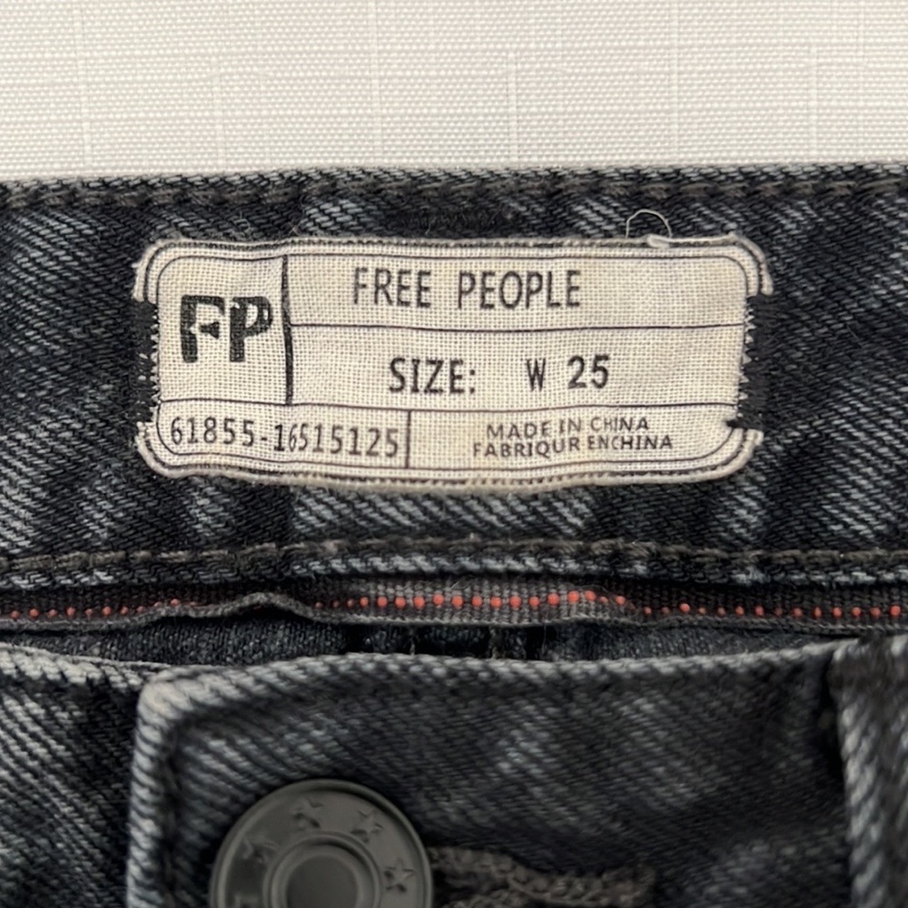 Free People~Frayed Denim Short Shorts / Black / Host Pick - Picture 3 of 7